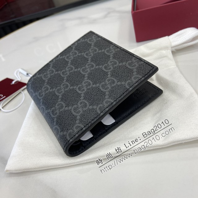 Gucci專櫃古馳最新款Emblem系列經典圖錢包男士短夾 jh2707型號：821206